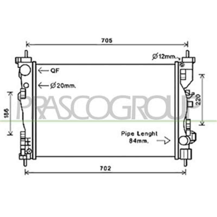 AA344R002_1.JPG Radiatore Per Alfa Romeo Giulietta Dal 2010 Al 2016