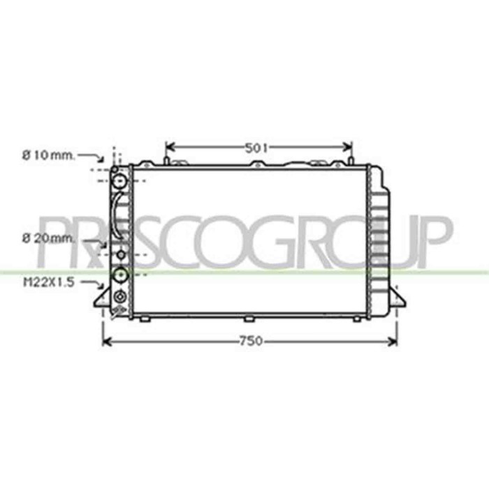 AD015R016_1.JPG Radiatore Per Audi 80 Dal 1991 Al 1994