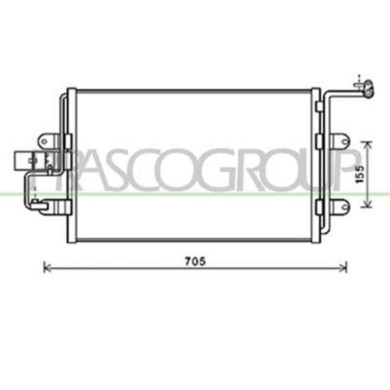 AD016C003_1.JPG Condensatore Per Audi A3 3/5 Porte (8v1/8va) Dal 1996 Al 2003