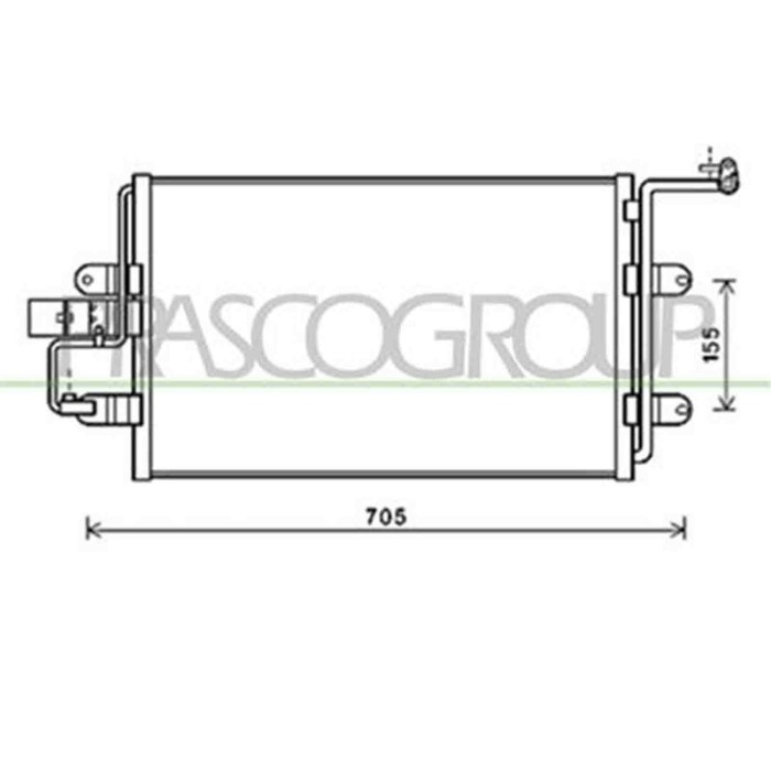 AD016C003_1.JPG Condensatore Per Audi A3 3/5 Porte (8v1/8va) Dal 1996 Al 2003