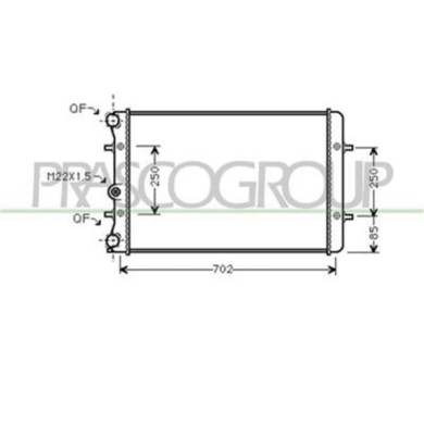 AD016R002_1.JPG Radiatore Per Audi A3 3/5 Porte (8v1/8va) Dal 1996 Al 2003