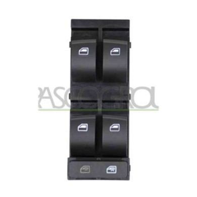 AD016WS04_1.JPG Pulsantiera Nera Per Audi A3 3/5 Porte (8v1/8va) Dal 1996 Al 2003
