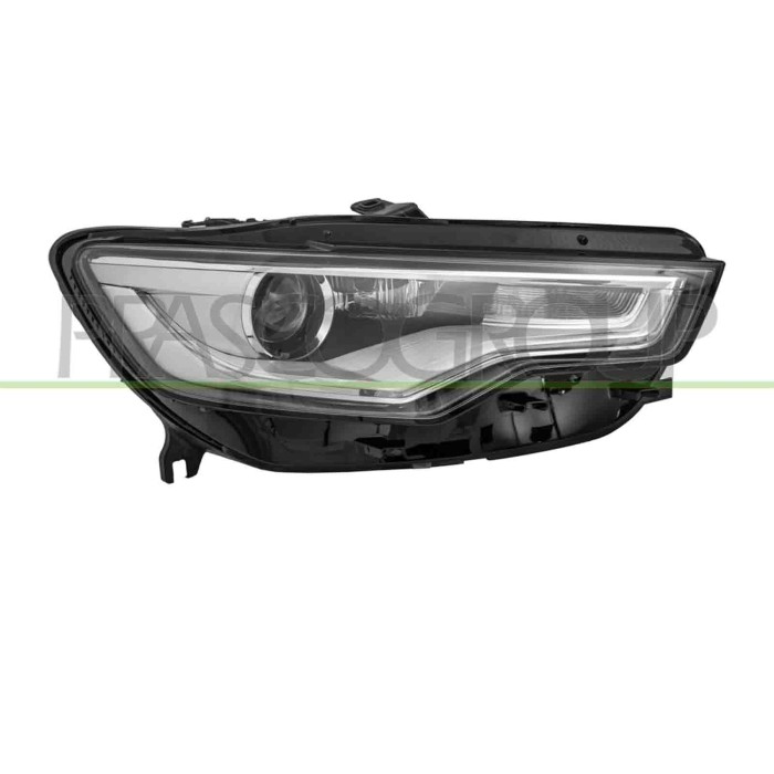 DX_SCRITTA_LOGO.jpg Proiettore Destro D3S+H7 Elettrico Con Motore Con Luce Diurna Led AUDI A6 (4G2) Dal 12/2011 Al 08/2014 4G094