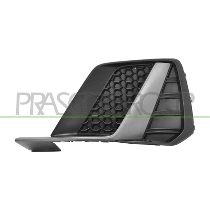 SX_SCRITTA_LOGO.jpg Griglia Sinistra Paraurti Anteriore Nera Senza Sede Fendi Modanatura Argento Traccia Pdc AUDI A1 S-LINE Dal 