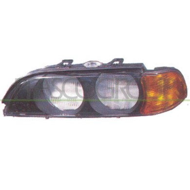 GUIDA_ALLA_SCELTA.JPG Vetro Faro Sinistro Con Fanale Arancio Compatibile Per BMW 5 SERIES E39 Dal 11/1995 Al 08/2000 Codice Orig