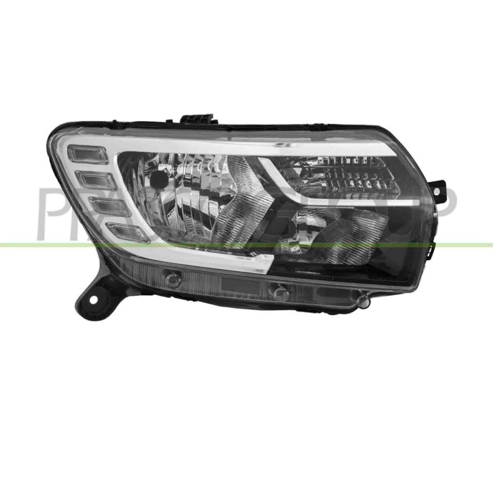 DX_SCRITTA_LOGO.jpg Proiettore Destro H7+H7 Elettrico Senza Motore Led Compatibile Per DACIA SANDERO Dal 12/2016 Al 05/2020 2601