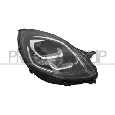 DX_SCRITTA_LOGO.jpg Proiettore Destro H1 Led Elettrico Motore Luce Diurna Led Cromato Nero Versione Valeo Mod. Titanium FORD PUM