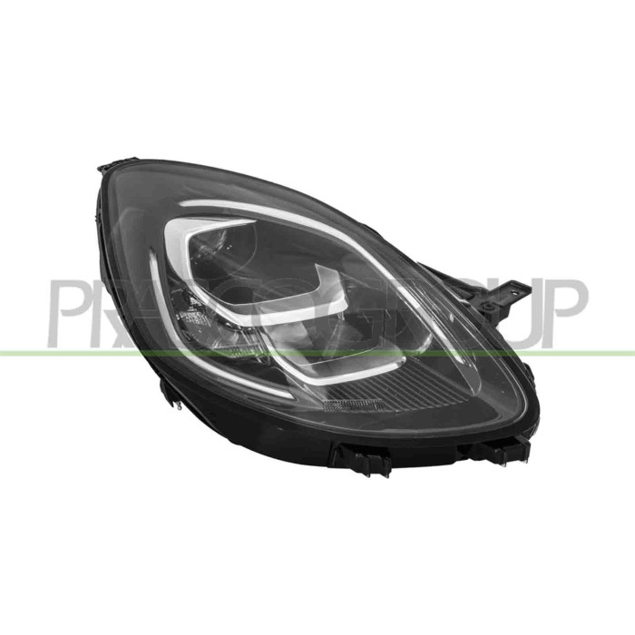 DX_SCRITTA_LOGO.jpg Proiettore Destro H1 Led Elettrico Motore Luce Diurna Led Cromato Nero Versione Valeo Mod. Titanium FORD PUM