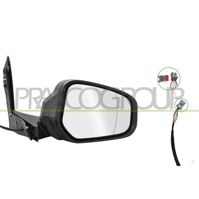 LIBRETTO_RICHIESTA_TARGA.JPG Retrovisore Destro Elettrico Nero Termico Asferico 5 Pins FORD TRANSIT/TOURNEO COURIER (C4A) Dal 06