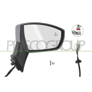 LIBRETTO_RICHIESTA_TARGA.JPG Retrovisore Destro Elettrico Con Primer Termico Con Fanale Con Blis Convesso 9 Pins FORD ECOSPORT D