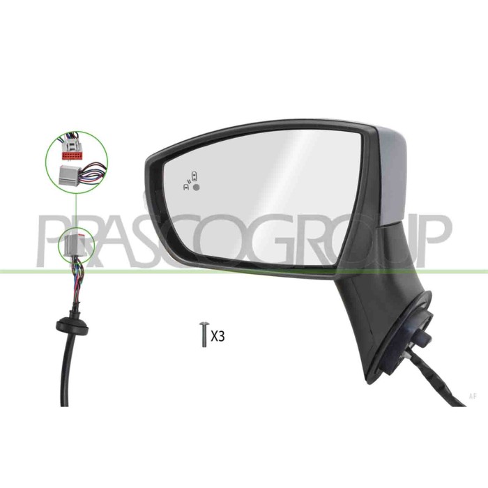 LIBRETTO_RICHIESTA_TARGA.JPG Retrovisore Sinistro Elettrico Con Primer Termico Con Fanale Con Blis Convesso 9 Pins FORD ECOSPORT