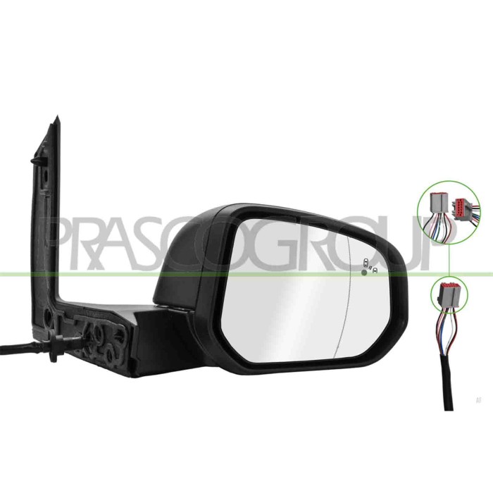 LIBRETTO_RICHIESTA_TARGA.JPG Retrovisore Destro Elettrico Nero Termico Chiudibile Blis Asferico 8 Pins FORD TRANSIT/TOURNEO CONN