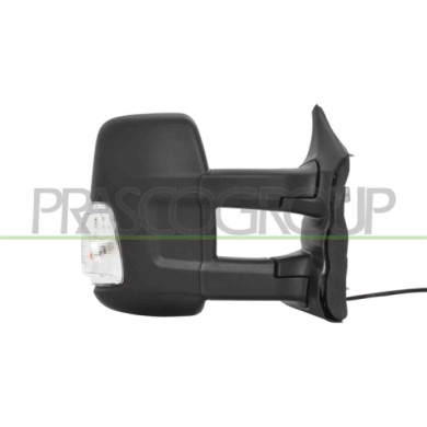 DX_SCRITTA_LOGO.jpg Retrovisore Destro Elettrico Nero Termico Con Fanale Lampadina 5W Braccio Lungo Convesso 6 Pins FORD TRANSIT