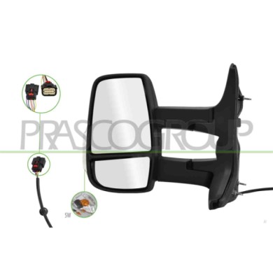 LIBRETTO_RICHIESTA_TARGA.JPG Retrovisore Sinistro Elettrico Nero Termico Fanale Lampadina 5W Braccio Lungo Convesso 6 Pins FORD 