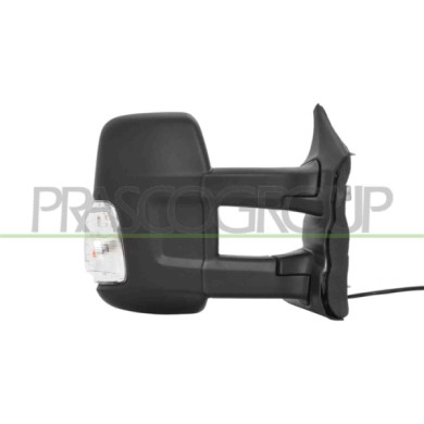 DX_SCRITTA_LOGO.jpg Retrovisore Destro Elettrico Nero Termico Con Fanale Lampadina 16W Braccio Lungo Convesso 6 Pins FORD TRANSI