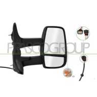LIBRETTO_RICHIESTA_TARGA.JPG Retrovisore Destro Elettrico Nero Termico Con Fanale Lampadina 16W Braccio Lungo Convesso 6 Pins FO