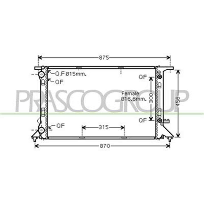 AD024R010_1.JPG Radiatore Per Audi A4 (b8) Dal 2007 Al 2011