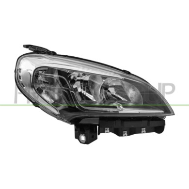 DX_SCRITTA_LOGO.jpg Proiettore Destro H7+H7 Elettrico Con Motore Con Luce Diurna Cromato Compatibile Per FIAT DOBLO' Dal 01/2015