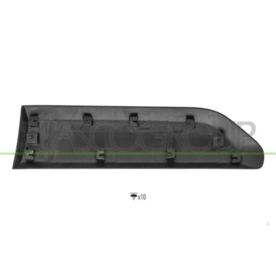 LIBRETTO_RICHIESTA_TARGA.JPG Modanatura Porta Scorrevole Destra Con Clips Nera Goffrata Compatibile Per CITROEN BERLINGO Dal 03/