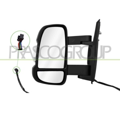 LIBRETTO_RICHIESTA_TARGA.JPG Retrovisore Sinistro Elettrico Nero Termico Fanale Bianco Convesso Braccio Medio 8 Pins CITROEN JUM