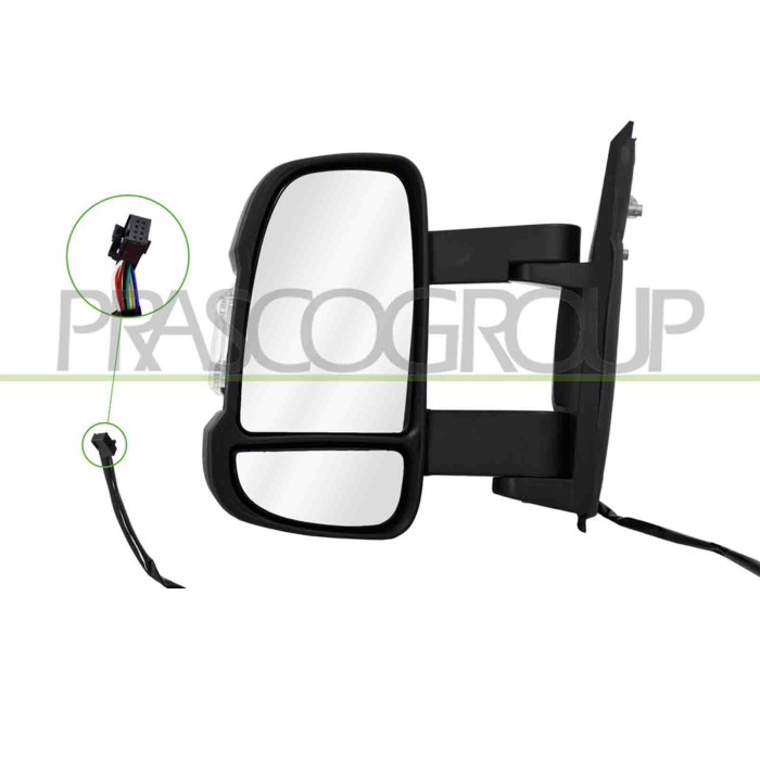 LIBRETTO_RICHIESTA_TARGA.JPG Retrovisore Sinistro Elettrico Nero Termico Fanale Bianco Convesso Braccio Medio 8 Pins CITROEN JUM