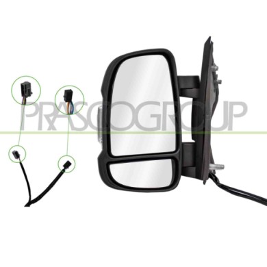 LIBRETTO_RICHIESTA_TARGA.JPG Retrovisore Sinistro Elettrico Nero Termico Chiudibile Fanale Sonda Lampadina 5W 12 Pins Mod. 10   