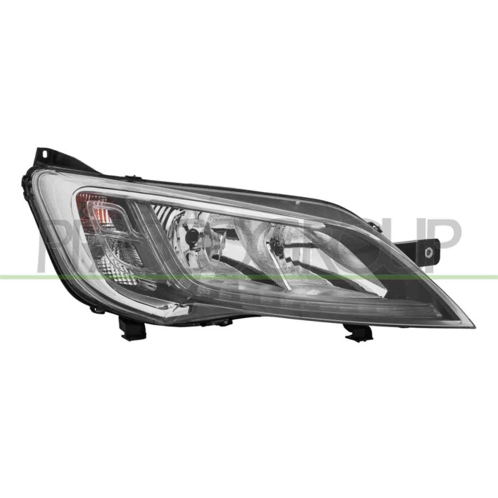 DX_SCRITTA_LOGO.jpg Proiettore Destro H7+H7 Elettrico Con Motore Con Luce Direzionale Led Cromato CITROEN JUMPER Dal 07/2014 Al 