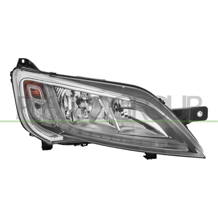 LIBRETTO_RICHIESTA_TARGA.JPG Proiettore Destro H7+H7 Elettrico Con Motore Con Luce Direzionale Led Cromato CITROEN JUMPER Dal 07