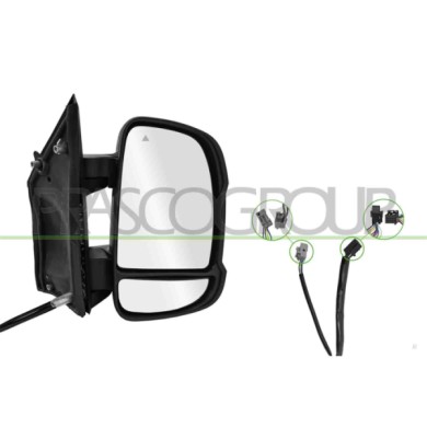LIBRETTO_RICHIESTA_TARGA.JPG Retrovisore Destro Elettrico Nero Termico Fanale Lampadina 16W Blis Braccio Corto Convesso 10 Pins 
