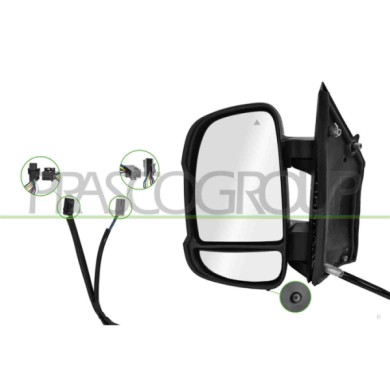 LIBRETTO_RICHIESTA_TARGA.JPG Retrovisore Sinistro Elettrico Nero Termico Fanale Lampadina 16W Sonda Blis Braccio Corto Convesso 