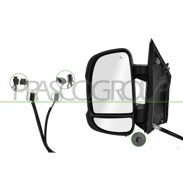 LIBRETTO_RICHIESTA_TARGA.JPG Retrovisore Sinistro Elettrico Nero Termico Fanale Lampadina 16W Sonda Blis Braccio Corto Convesso 