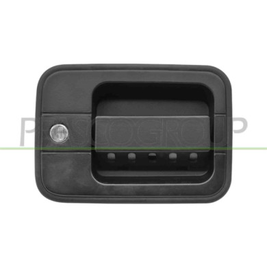 DX_SCRITTA_LOGO.jpg Maniglia Anteriore Destra Esterna Nera Con Foro Nottolino Con Due Chiavi IVECO EUROCARGO Dal 01/1991 Al 12/2