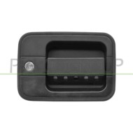 DX_SCRITTA_LOGO.jpg Maniglia Anteriore Destra Esterna Nera Con Foro Nottolino Con Due Chiavi IVECO EUROCARGO Dal 01/1991 Al 12/2