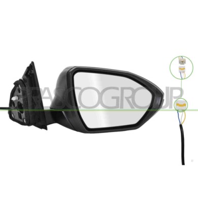 LIBRETTO_RICHIESTA_TARGA.JPG Retrovisore Destro Elettrico Con Primer Con Profilo Nero Convesso 3 Pins HYUNDAI TUCSON (NX4) Dal 0