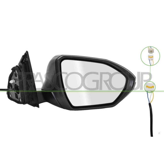 LIBRETTO_RICHIESTA_TARGA.JPG Retrovisore Destro Elettrico Con Primer Con Profilo Nero Convesso 3 Pins HYUNDAI TUCSON (NX4) Dal 0