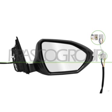 LIBRETTO_RICHIESTA_TARGA.JPG Retrovisore Destro Elettrico Primer Termico Fanale Profilo Nero Convesso 6 Pins HYUNDAI TUCSON (NX4
