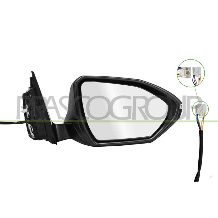 LIBRETTO_RICHIESTA_TARGA.JPG Retrovisore Destro Elettrico Primer Termico Fanale Profilo Nero Convesso 6 Pins HYUNDAI TUCSON (NX4