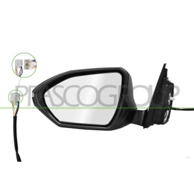 LIBRETTO_RICHIESTA_TARGA.JPG Retrovisore Sinistro Elettrico Primer Termico Fanale Profilo Nero Convesso 6 Pins HYUNDAI TUCSON (N