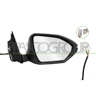 LIBRETTO_RICHIESTA_TARGA.JPG Retrovisore Destro Elettrico Primer Termico Chiudibile Fanale Profilo Nero Convesso 8 Pins HYUNDAI 