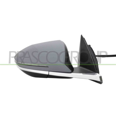 DX_SCRITTA_LOGO.jpg Retrovisore Destro Elettrico Primer Termico Chiudibile Fanale Profilo Cromato Convesso 8 Pins HYUNDAI TUCSON