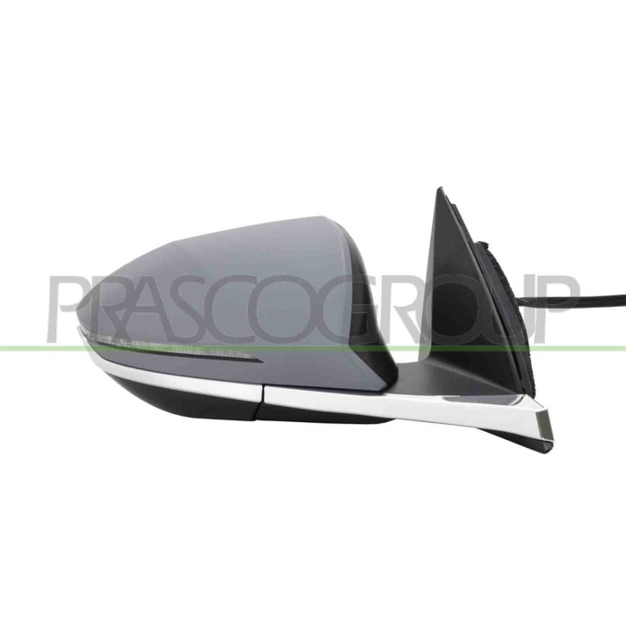 DX_SCRITTA_LOGO.jpg Retrovisore Destro Elettrico Primer Termico Chiudibile Fanale Blis Profilo Cromato Convesso 10 Pins HYUNDAI 