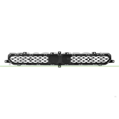 LIBRETTO_RICHIESTA_TARGA.JPG Griglia Paraurti Anteriore Centrale Superiore Nera Goffrata Fori Pdc+Supporti JEEP COMPASS CROSS/TR
