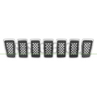 Kit Griglie Radiatore Nera Con Cornice Cromata (7 Pezzi) Compatibile Per JEEP CHEROKEE (KL) Dal 05/2018 in poi K6FM74SZ0AB