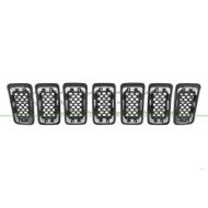 LIBRETTO_RICHIESTA_TARGA.JPG Kit Griglie Radiatore Nera Con Cornice Cromata (7 Pezzi) Compatibile Per JEEP CHEROKEE (KL) Dal 05/