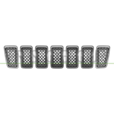 NEUTRO.jpg Kit Griglie Radiatore Grigio Chiaro Antracite (7 Pezzi) Mod. Night Eagle JEEP CHEROKEE (KL) Dal 05/2018 in poi K6AZ88
