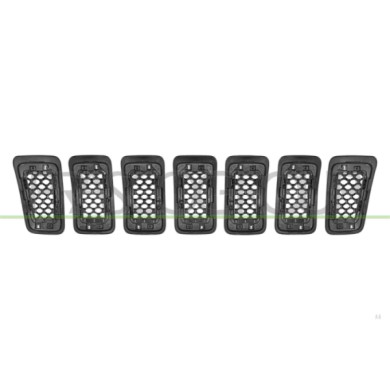 LIBRETTO_RICHIESTA_TARGA.JPG Kit Griglie Radiatore Grigio Chiaro Antracite (7 Pezzi) Mod. Night Eagle JEEP CHEROKEE (KL) Dal 05/