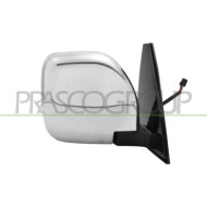 DX_SCRITTA_LOGO.jpg Retrovisore Destro Elettrico Nero Termico Chiudibile Convesso Con Calotta Cromata MITSUBISHI PAJERO Dal 01/2
