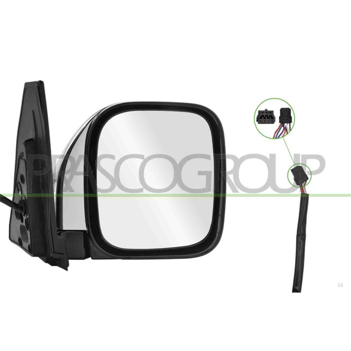 LIBRETTO_RICHIESTA_TARGA.JPG Retrovisore Destro Elettrico Nero Termico Chiudibile Convesso Con Calotta Cromata MITSUBISHI PAJERO