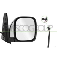 LIBRETTO_RICHIESTA_TARGA.JPG Retrovisore Destro Elettrico Nero Termico Chiudibile Convesso Con Calotta Cromata MITSUBISHI PAJERO