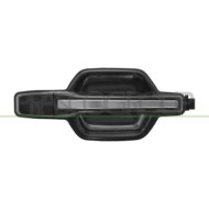 DX_SCRITTA_LOGO.jpg Maniglia Posteriore Destra Esterna Nera Con Inserto Cromato Compatibile Per MITSUBISHI PAJERO Dal 01/2001 Al